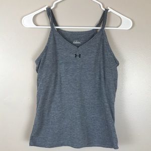 Under Armour built in shelf bra grey tank top